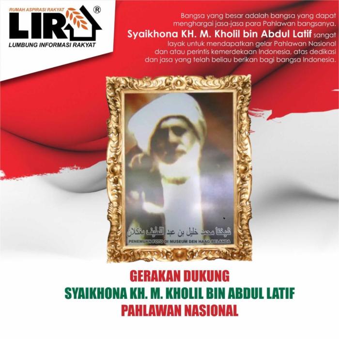Kiai Terkemuka Syaikhona Kholil Bangkalan Turut Jadi Pahlawan Nasional